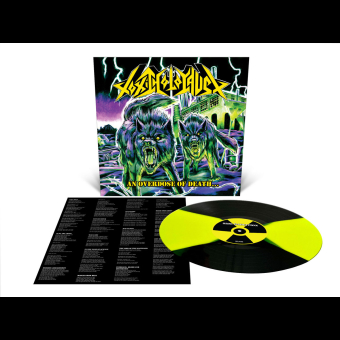 TOXIC HOLOCAUST An Overdose Of Death LP Neon Yellow and Black Quad Effect [VINYL 12"]